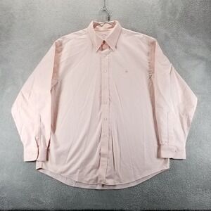 Brooks Brothers Shirt Mens XL Peach Oxford‎ Supima Cotton Long Sleeve